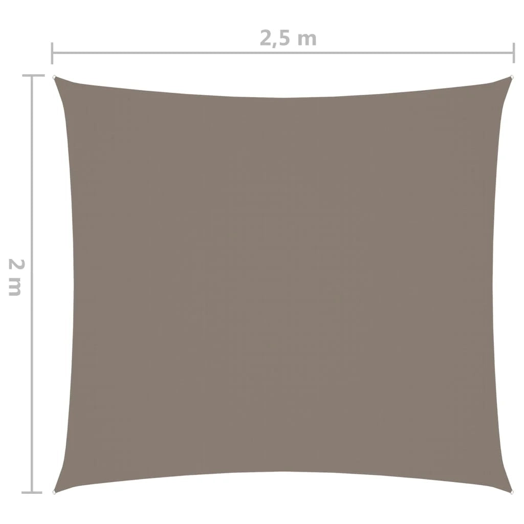 Vela ombreggiante/ombrellone rettangolare in tessuto Oxford 2 x 2,5 m tortora 02_0009592