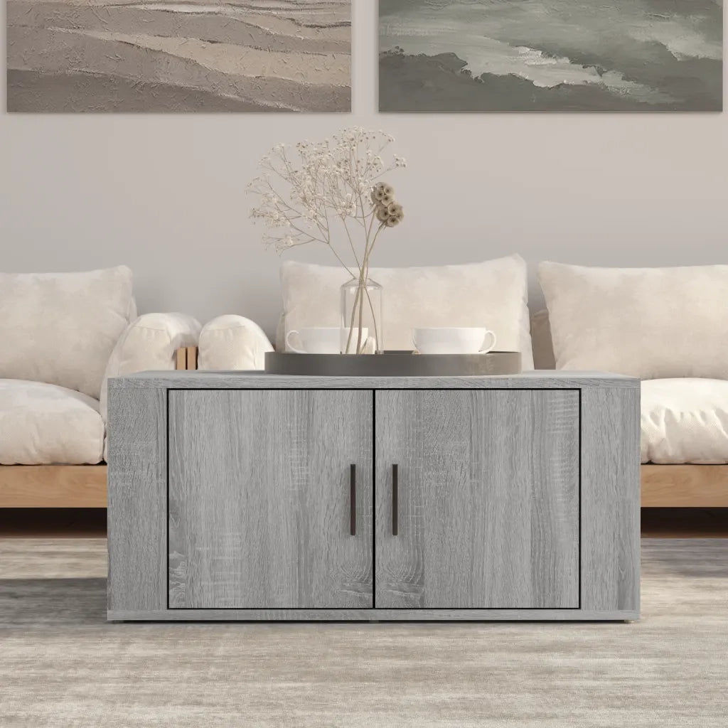 Tavolino da Salotto Grigio Sonoma 80x50x36 cm Legno Multistrato 816518