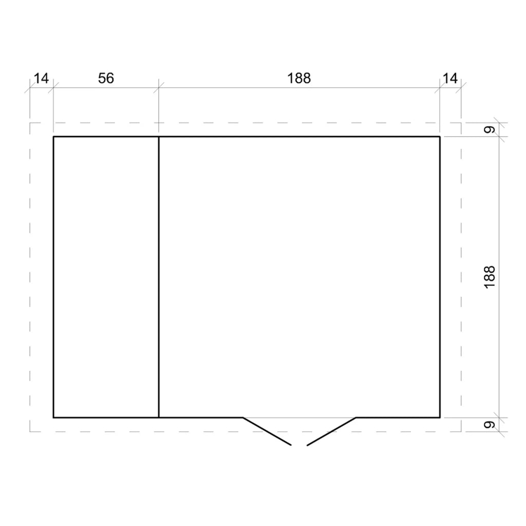 Casetta da Giardino in Legno con Legnaia -  3,53 m2 + 0,97 m2 - TIMBELA M386F