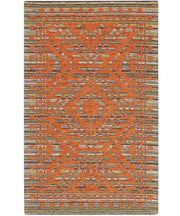 Tappeto Arredo KENYA ARANCIONE salotto soggiorno camera, disegno kilim etnico africano, multiuso lavabile antiscivolo cm.115x175