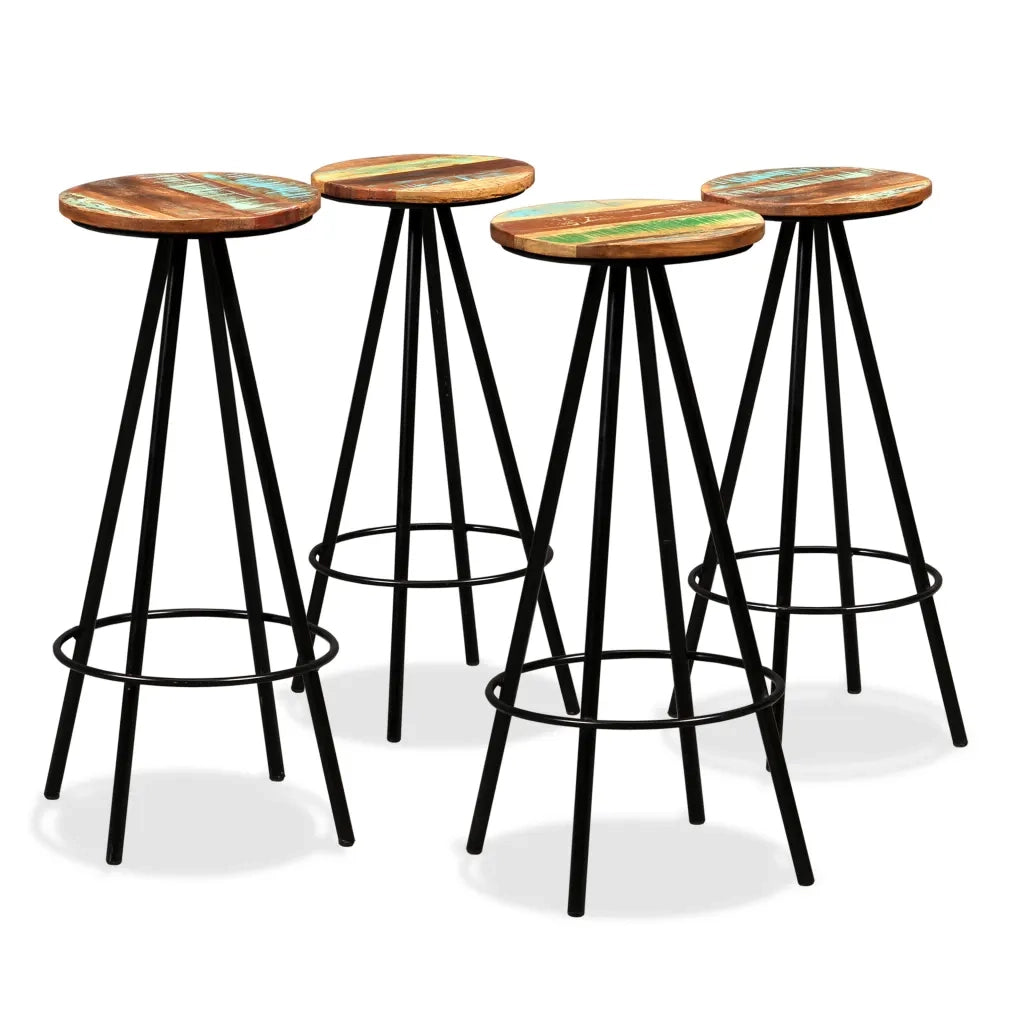Set da Bar 9 pz in Legno Massello di Acacia e Legno di Recupero cod mxl 57815