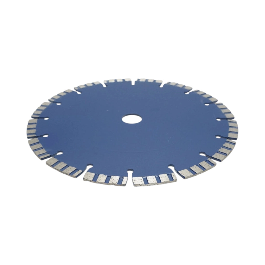 Disco diamantato turbo segmentato 230x22,23 mm, segmento 10 mm per cemento armato, pietra dura, autobloccanti Breckner Germany