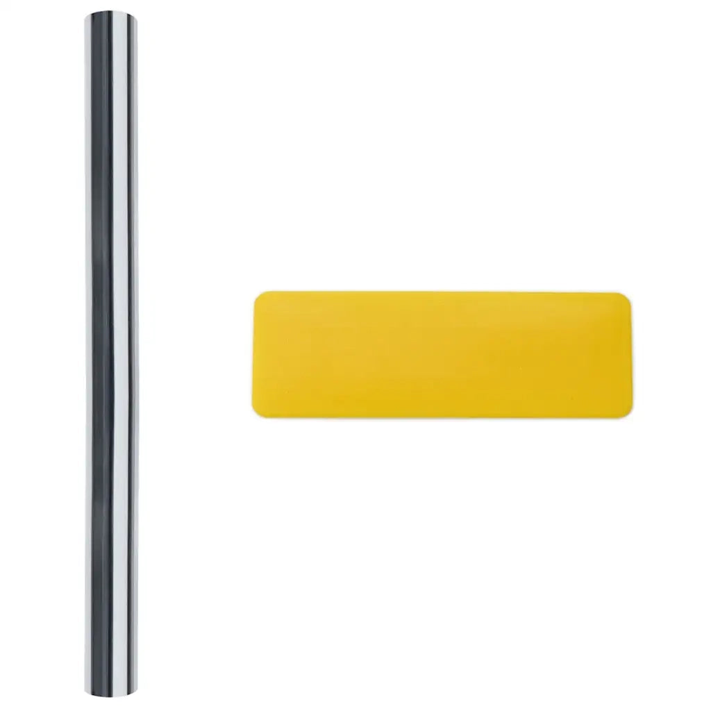 Pellicole Solari Statiche 5pz Effetto Riflettente Argento PVC 3208994