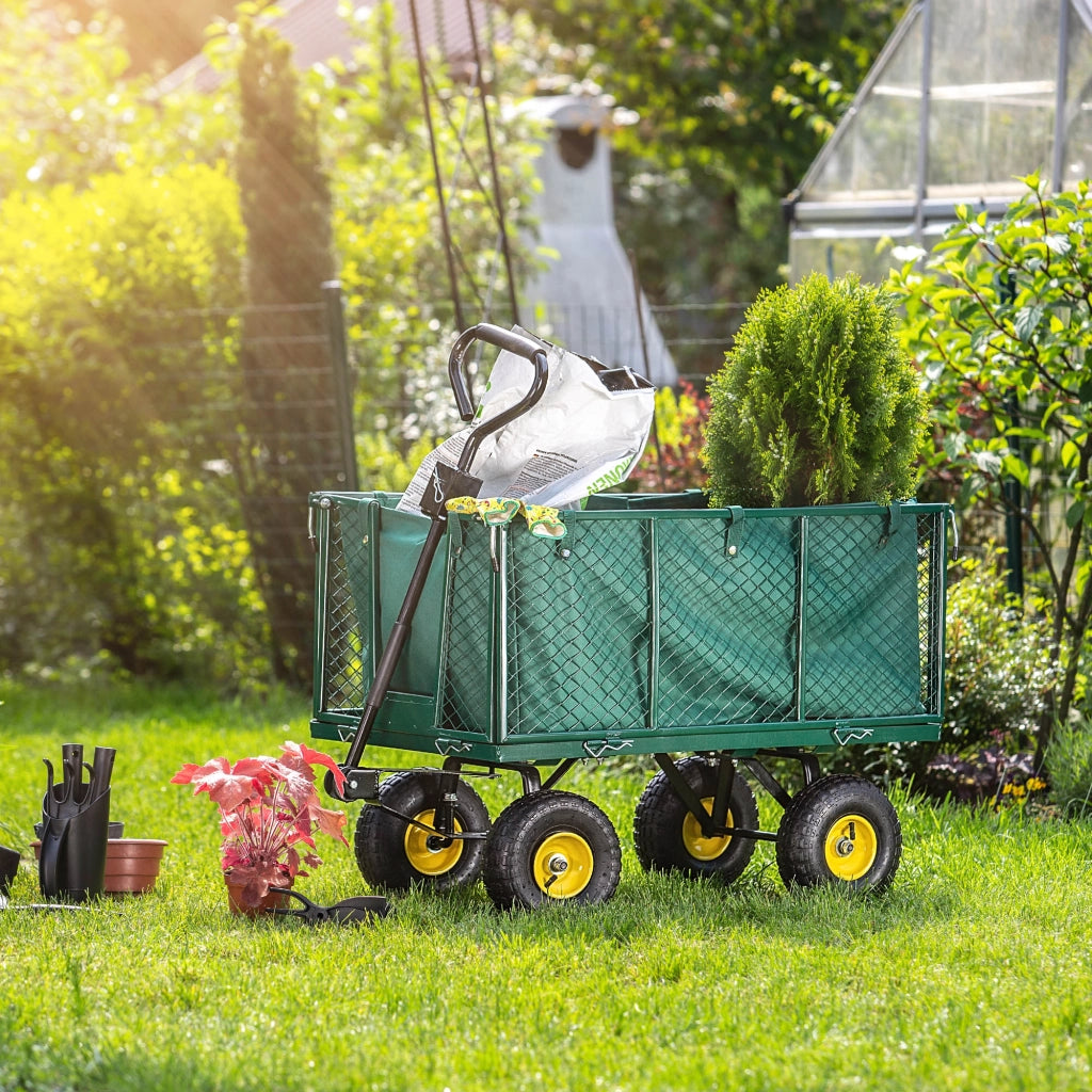 Carrello da giardino KADAX, carriola da trasporto, rimorchio, 450 kg, 200 L, XXL, grande, robusto