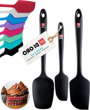 Set di Spatole Silicone 3-Delice - Resistente al Calore - Senza Incollaggio - Spatole da Cucina per Cottura e Frittura - Premio Vincitore - Classe Professionale - Migliori Accessori da Cucina in Silicone