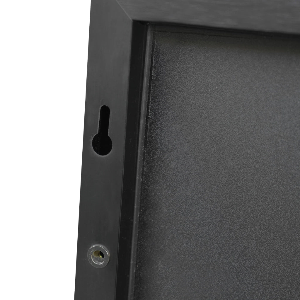 Specchio decorativo per porta dal design moderno 120 x 37 x 2 cm nero 03_0010150