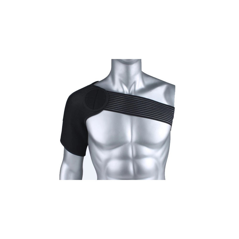 Trade Shop - Tutore Elastico Per Spalla Fascia Sostegno Correttiva Schiena Sport Dorso -
