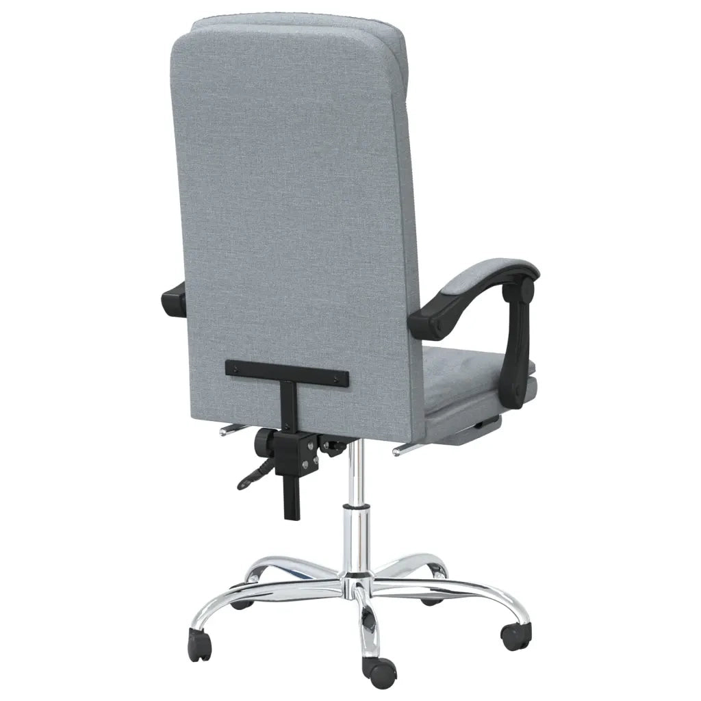 Poltrona da Ufficio Reclinabile Grigio Chiaro in Tessuto cod mxl 26119