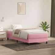 Giroletto a Molle con Materasso Rosa 80x220 cm Velluto 3315950