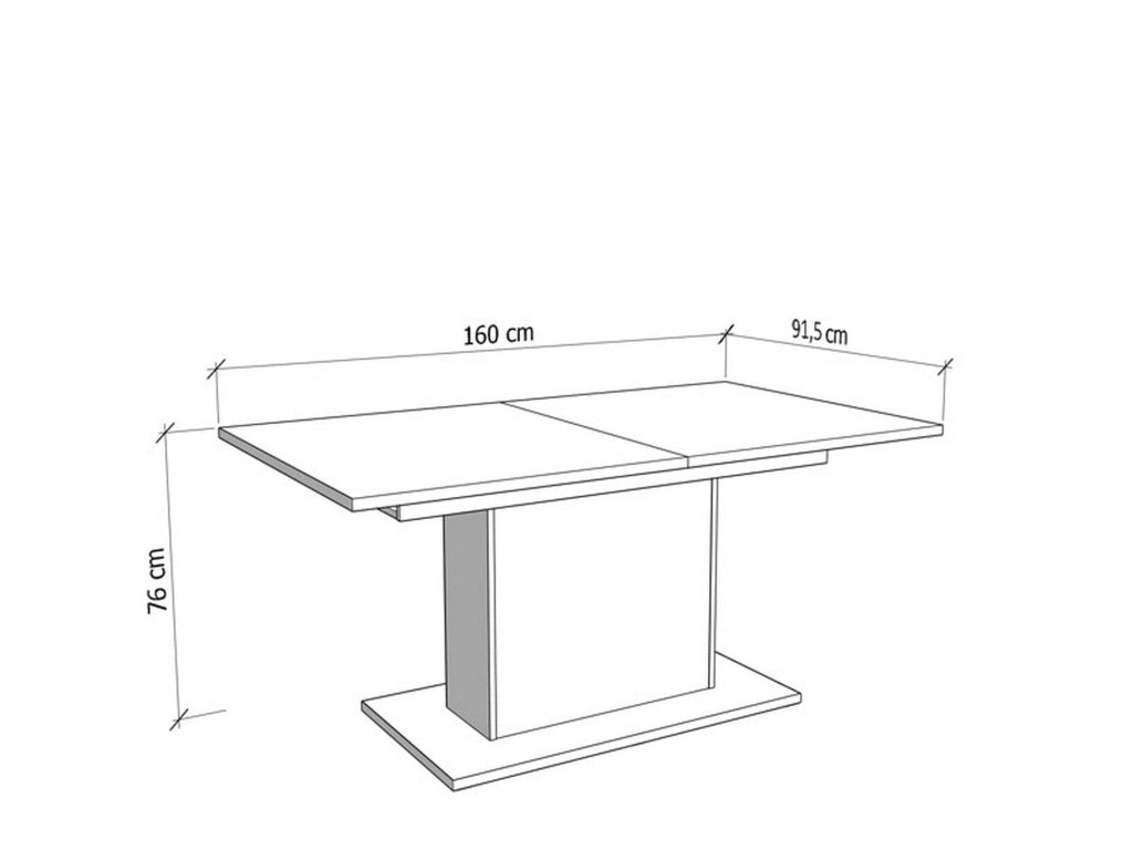 Siano, Tavolo Fisso 6 Posti, 160x91.5x76h cm Marrone Rovere Nodi