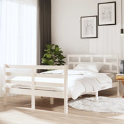Giroletto-Struttura Letto Bianco 120x190 cm Small Double in Legno Massello 161803