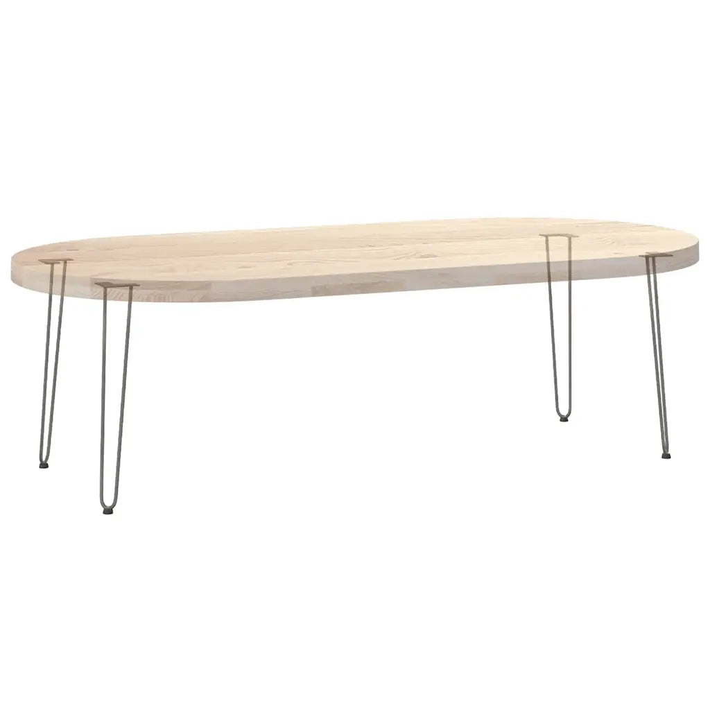 Gambe a forcina per tavoli consolle 4 pz in acciaio naturale 72 cm in acciaio massiccio 4012427