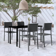 Set da Pranzo da Giardino 5 pz Nero 3099265