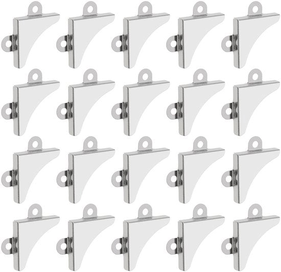 Ferranti di fissaggio angolare 20 pezzi - Listelli angolari argentati
