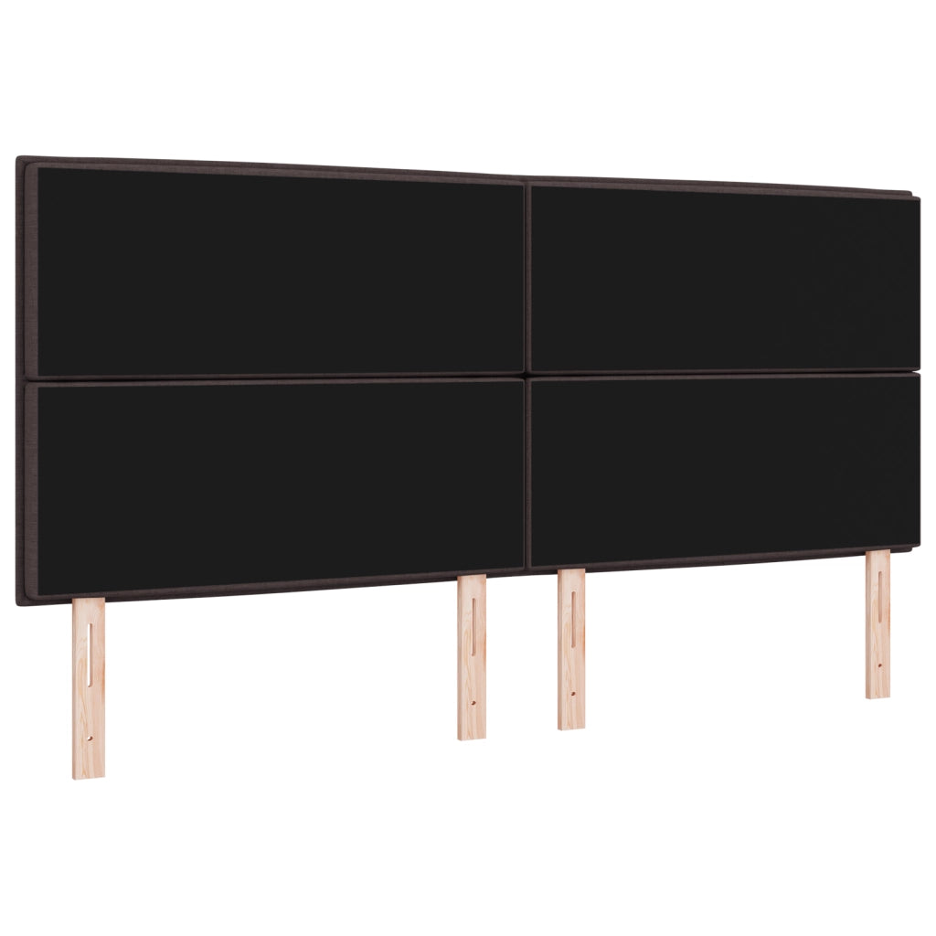 Testata LED Design Linee Marrone Scuro 100 cm Tessuto