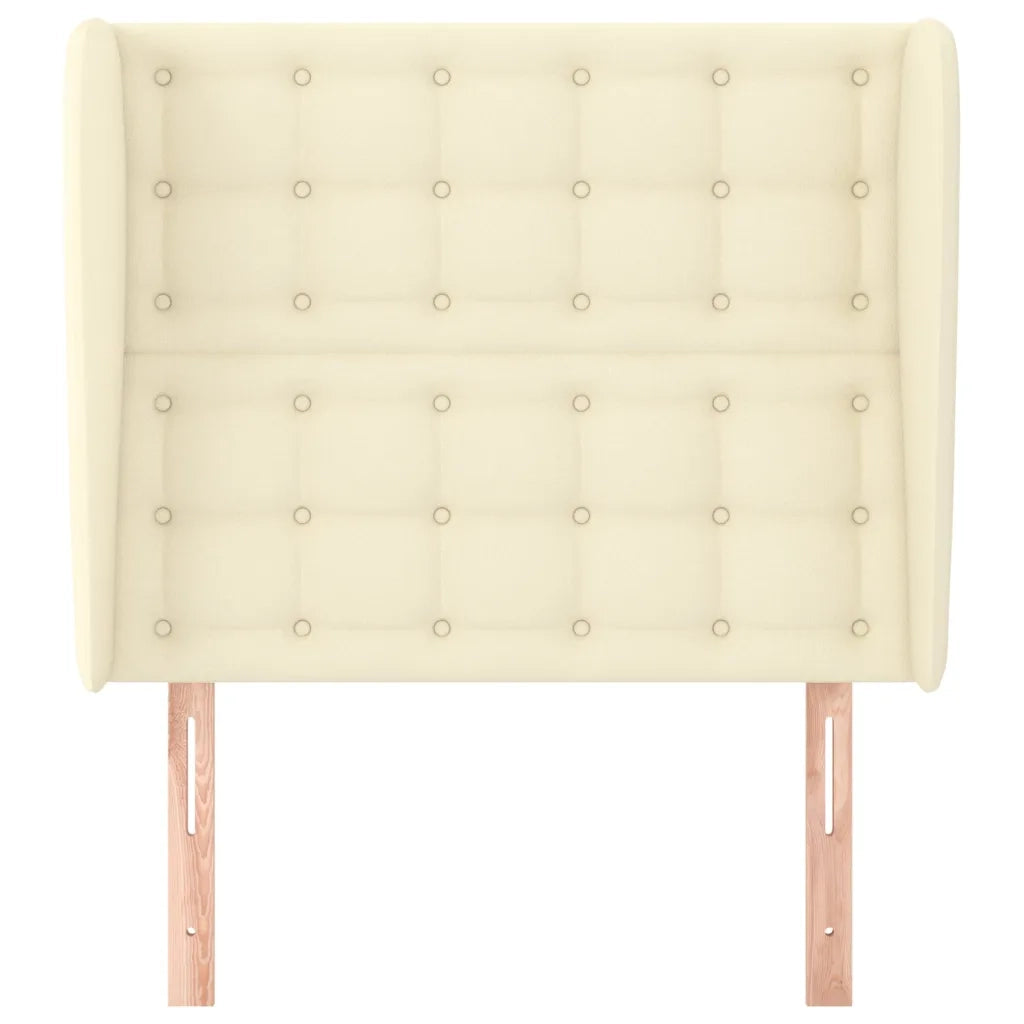 Testiera | Testata ad Orecchio Crema 103x23x118/128 cm in Similpelle