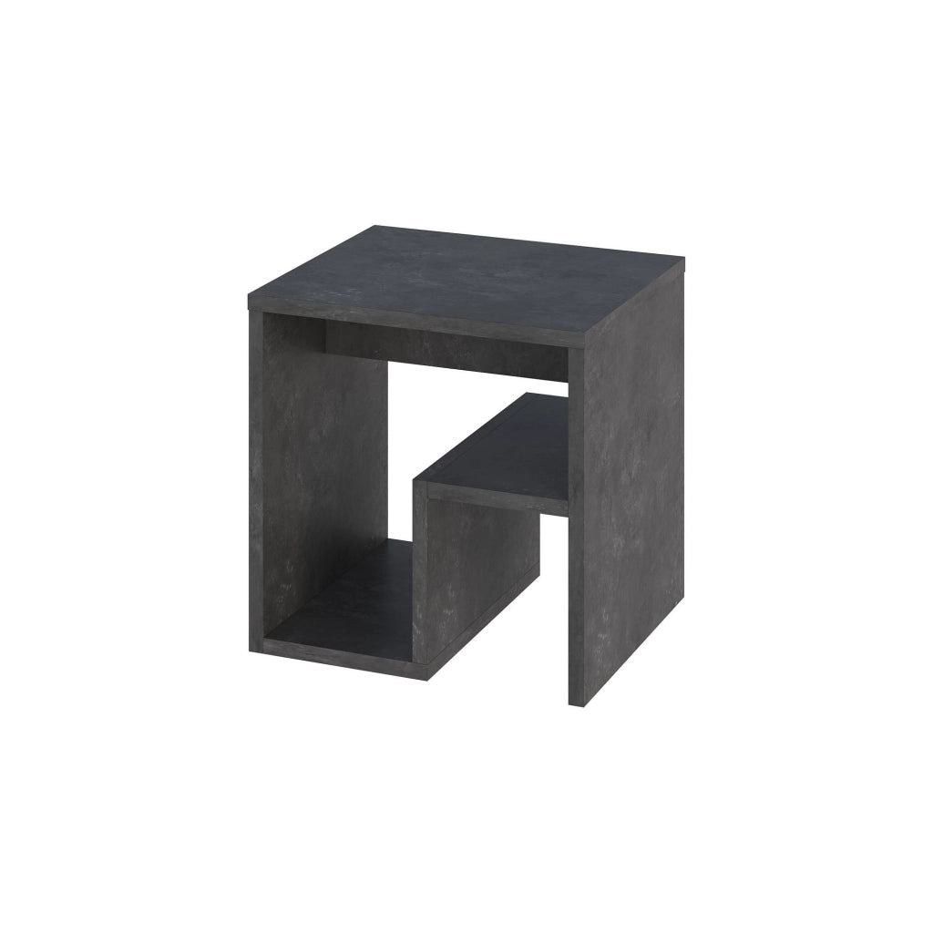 Tavolino in legno "Bon" 40 x 35 x 40 cm - Grigio retrò