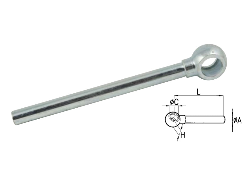 Raccordo a occhio lungo per tubo in acciaio bonderizzato diametro 10 a 15mm - 81759