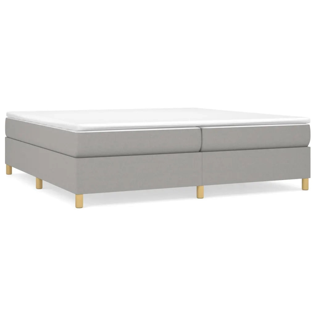 Giroletto a Molle con Materasso Grigio Chiaro 200x200cm Tessuto 3144546