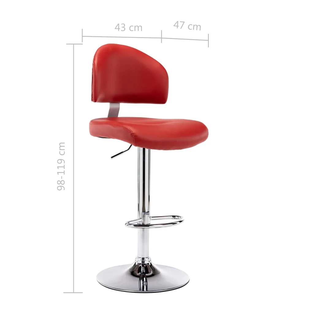 Sgabello da Bar Rosso Vino in Similpelle cod mxl 64735