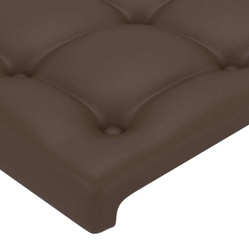 Testiera ad Orecchio Marrone 103x23x78/88 cm in Similpelle