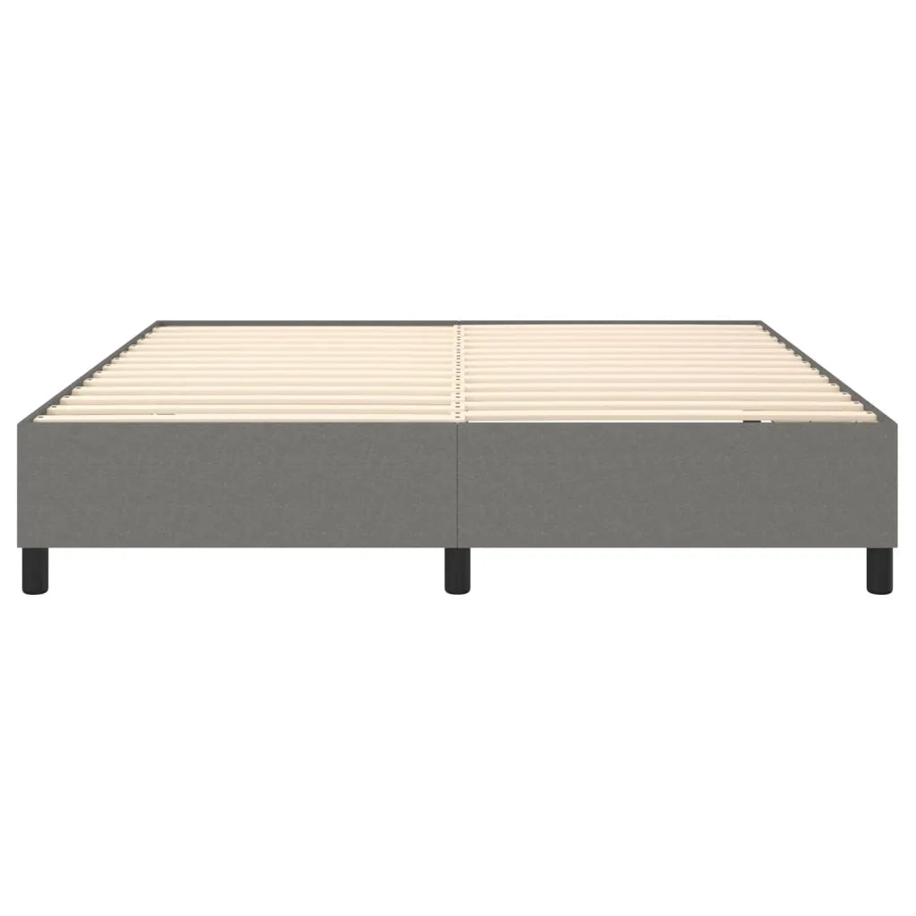 Struttura Letto a Rete a Molle-Giroletto Grigio Scuro 160x200 cm Tessuto 741654
