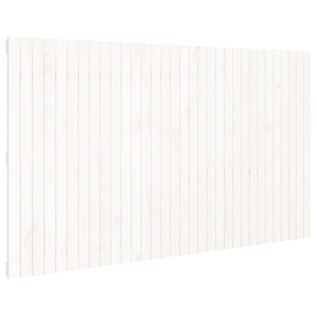 Testiera da Parete Bianca 204x3x110 cm Legno Massello di Pino