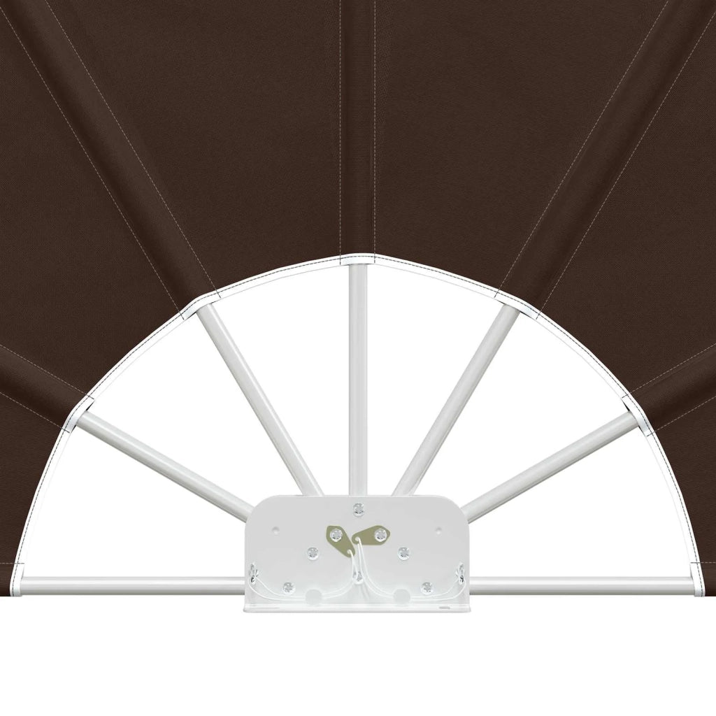 Schermo di Privacy per Balcone Ø 320 cm Poliestere Marrone 42037151