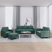 Set di Divani 4 pz Verde Scuro in Vellutocod mxl 80293