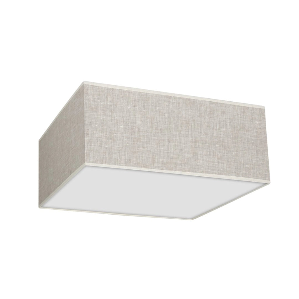 Plafoniera Milagro LINO quadrata 40 cm lino bianca E27