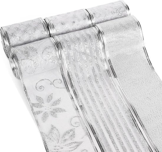 Lanterne di Natale a Fiocchi di Neve con Disegno di Fiori - 63cm di Larghezza - Lanterna di Natale - Attività di Riciclo - Creazione di Ghirlande - Confezione di Regalo - 33m di Lunghezza Totale