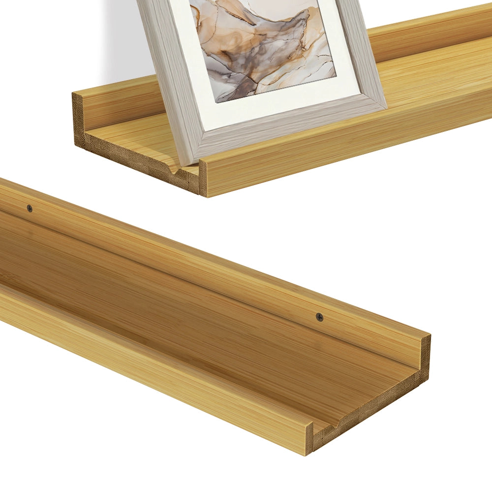 Vicco Scaffale a muro Legno naturale 50 x 4 cm Set di 2