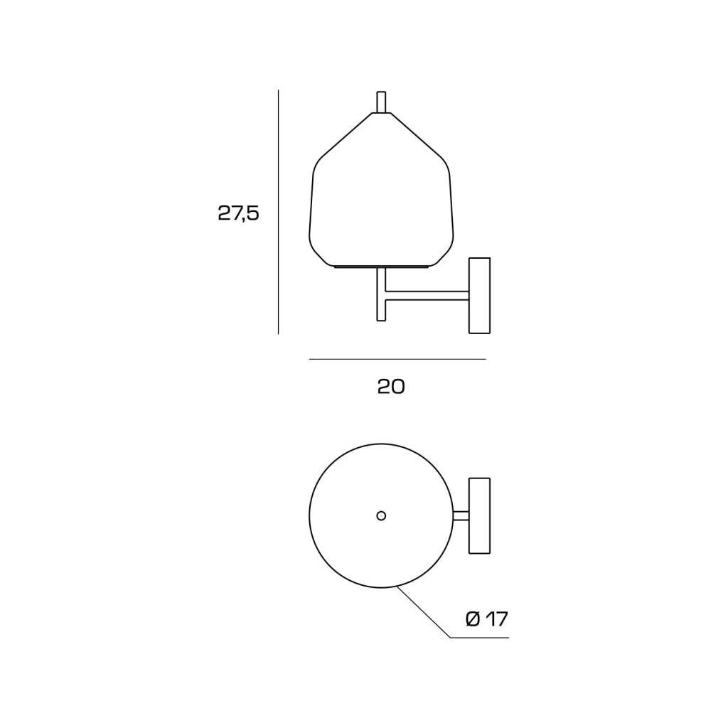 X-RAY APPLIQUE A PARETE VETRO GRANDE RAME MONTATURA ORO 1 LUCE ATTACCO G9