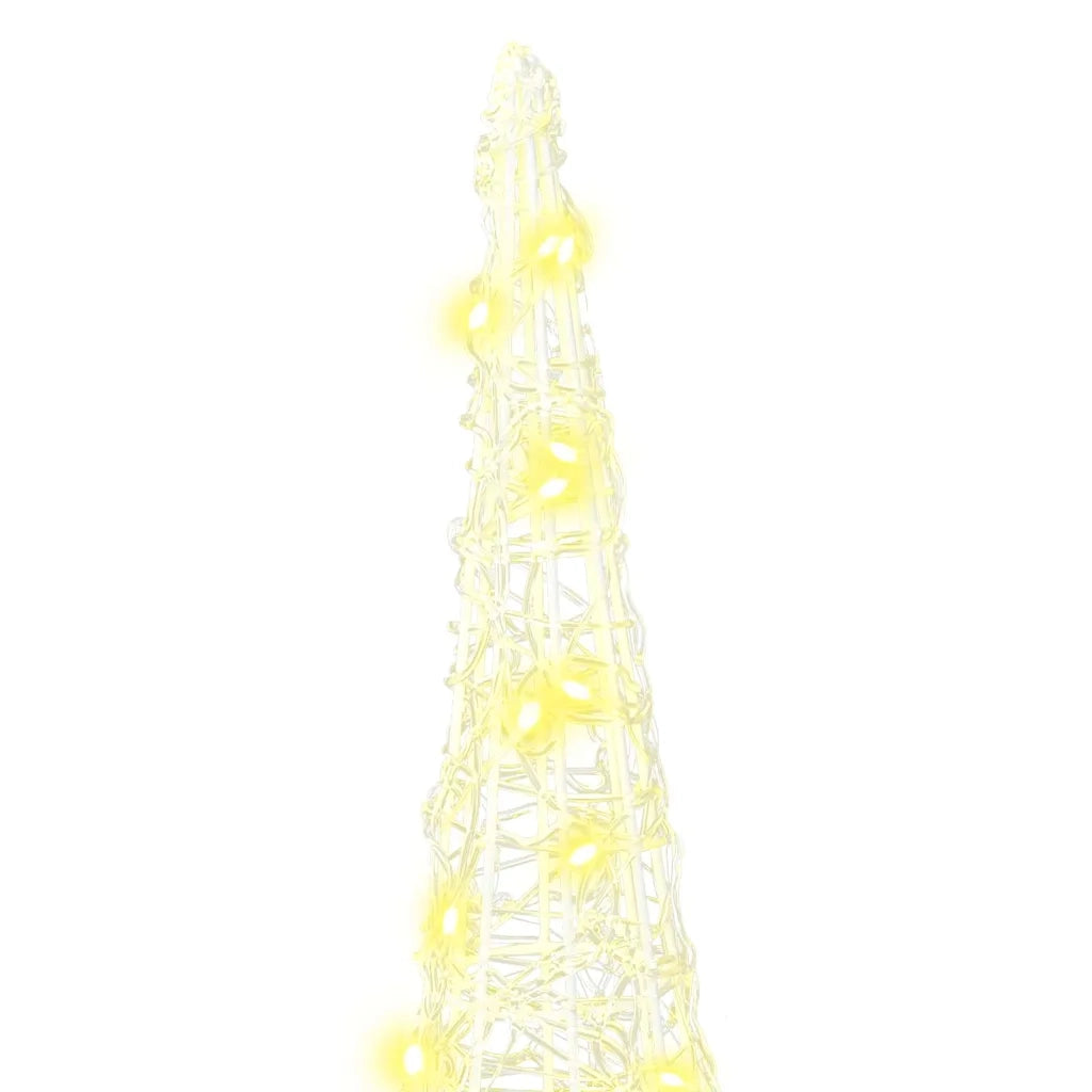 Albero di Natale 3 pcs Bianco caldo 20 x 20 x 80 cm Acrilico 42019015