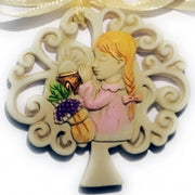 Trade Shop - Bomboniere Per Prima Comunione Bambina Albero Della Vita In Ceramica Appendino -