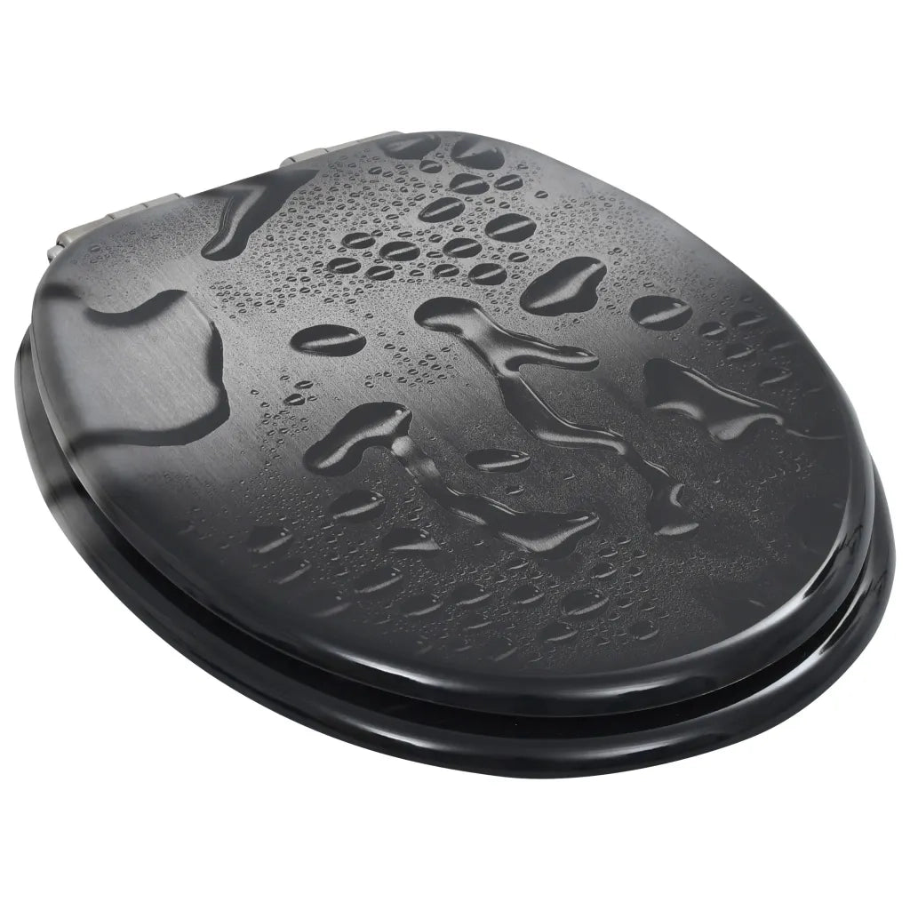 Tavoletta WC Coperchio Chiusura Morbida MDF Goccia d'Acqua 143933