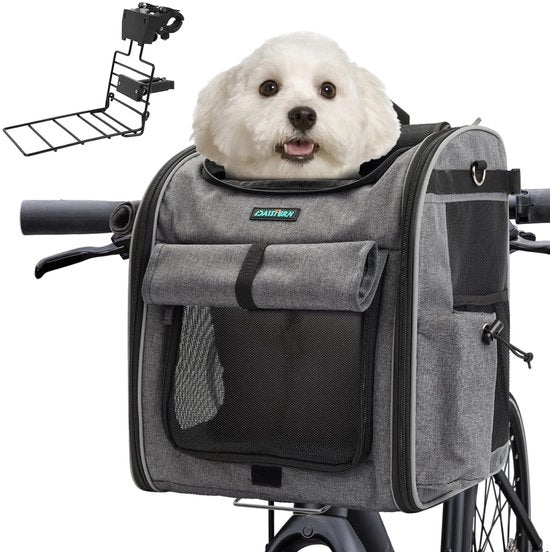 Porta cani per bicicletta - Porta cani pieghevole per cani fino a 10kg