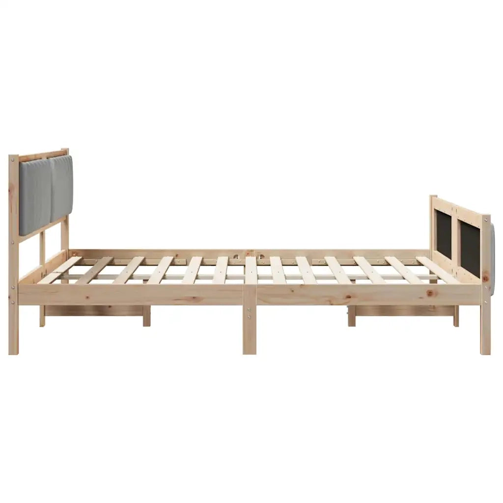 Struttura del Letto Marrone e grigio chiaro 150 x 200 cm 3394313