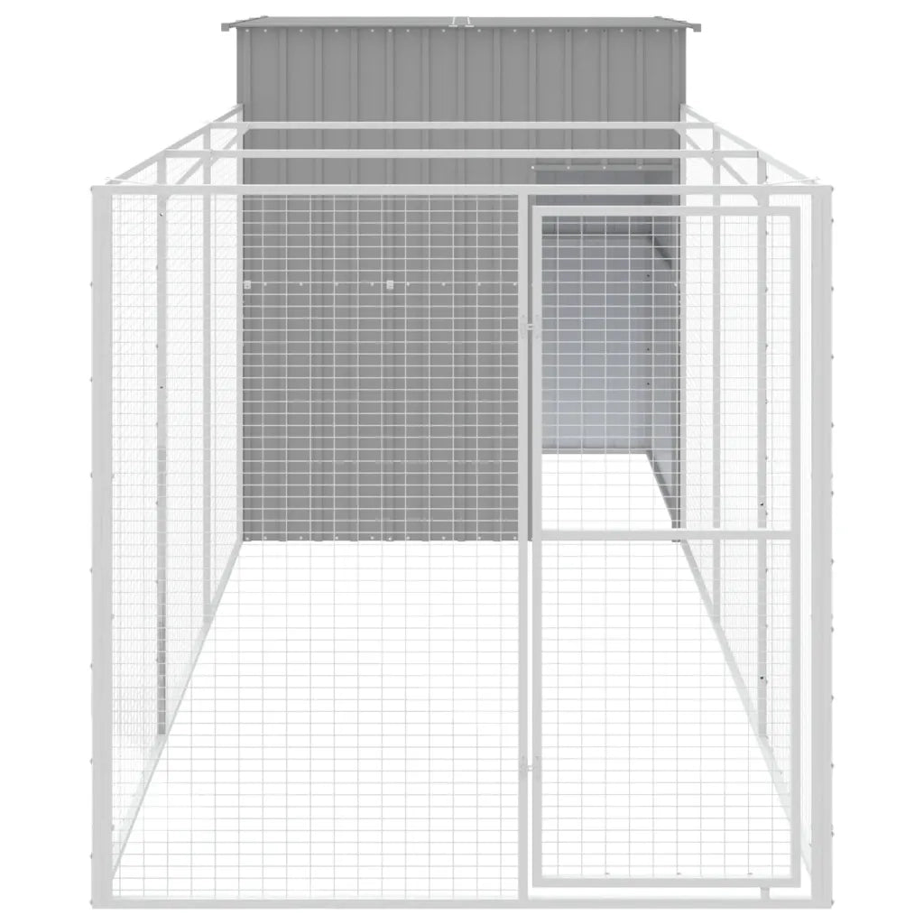 Casetta Cani Corsa Grigio Chiaro 165x455x181 cm Acciaio Zincatocod mxl 69761