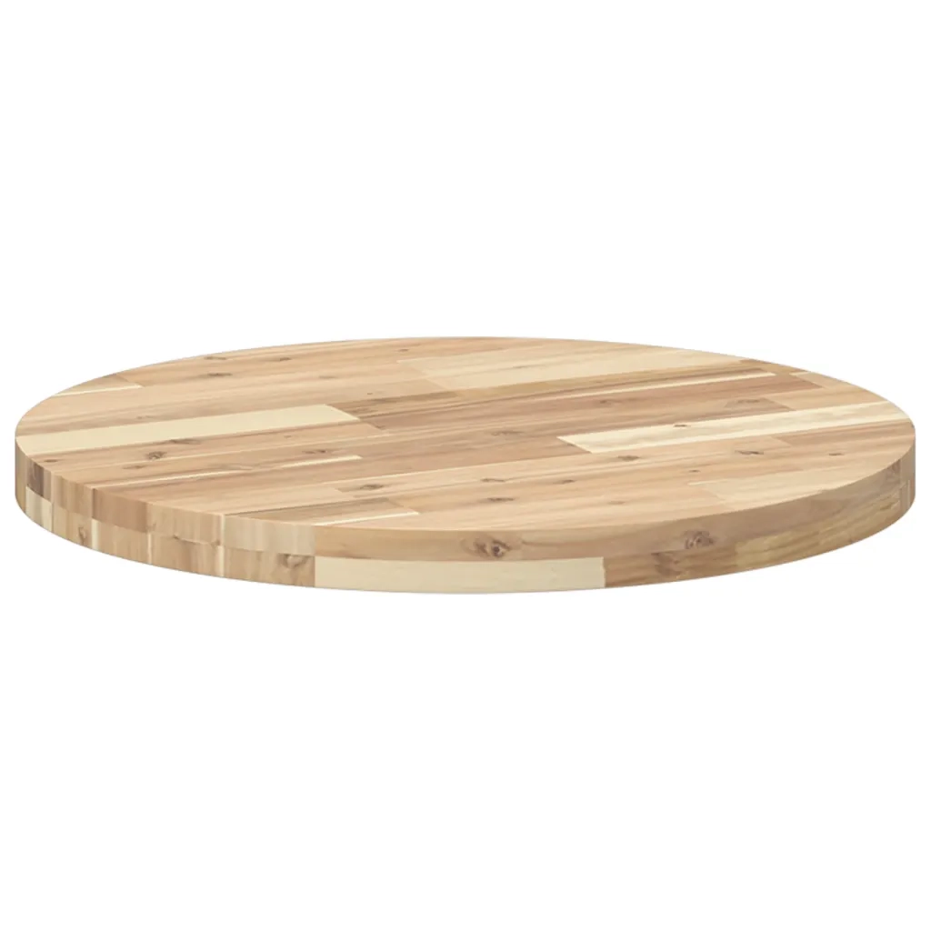 Piano Tavolo | Superficie Tavolo | Piano Scrivania Rotondo ?60x4 cm in Legno Massello di Acacia