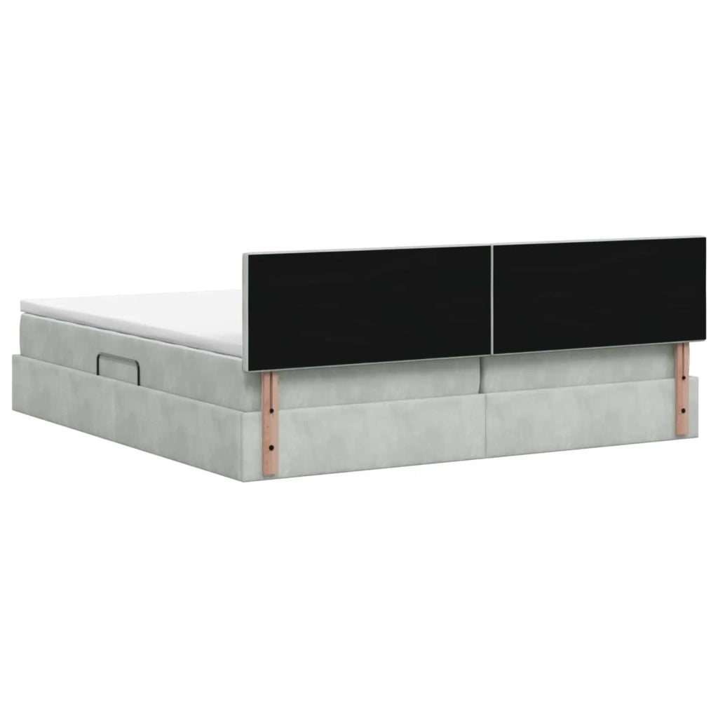 Letto con contenitore LED e materasso Grigio Chiaro 3459270