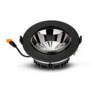 Faretto Led COB da Incasso 10W 6400K Rotondo Riflettore Orientabile Carcassa Nera Chip Samsung SKU-2120053