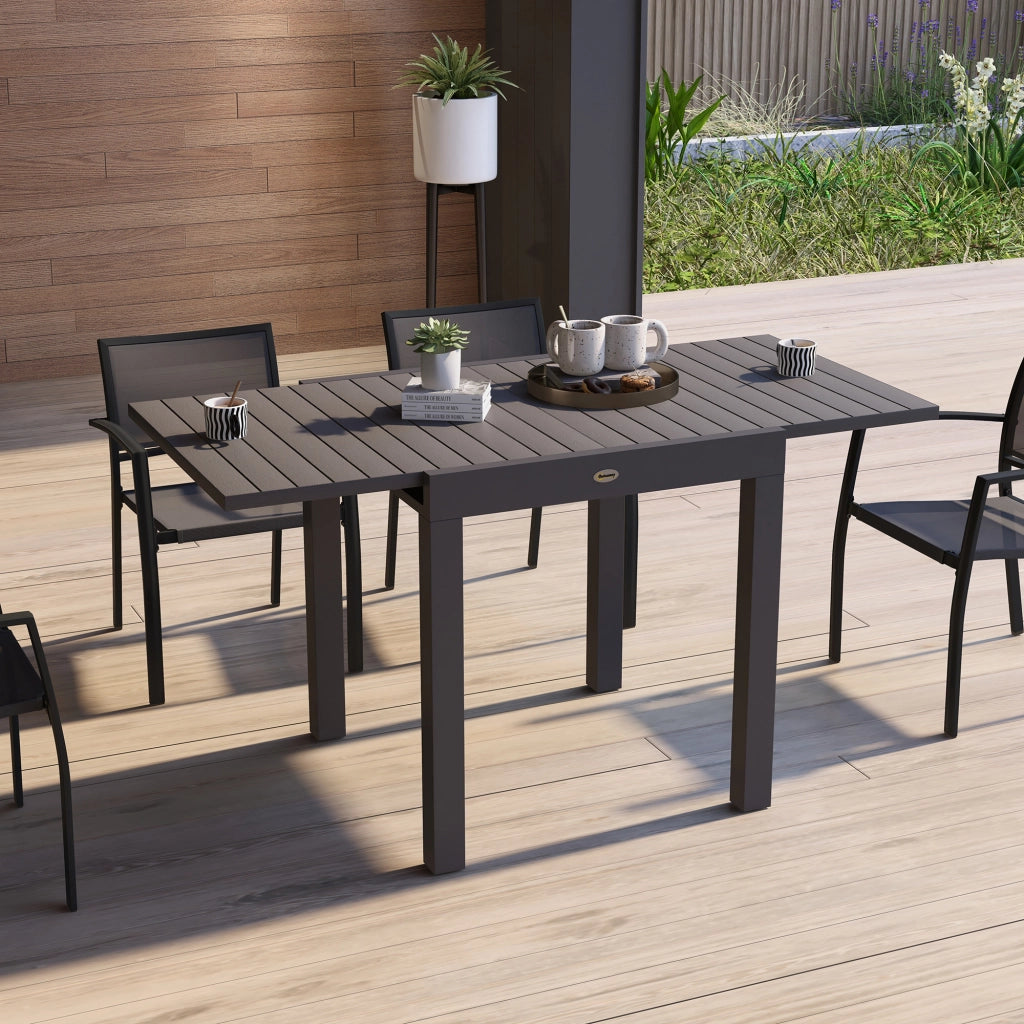 Tavolo da giardino ¨C zephmum ¨C grigio 162x80x75 cm