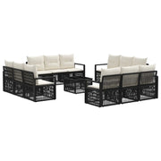 Set Divano da Giardino 13 pcs Nero polyrattan 3435664