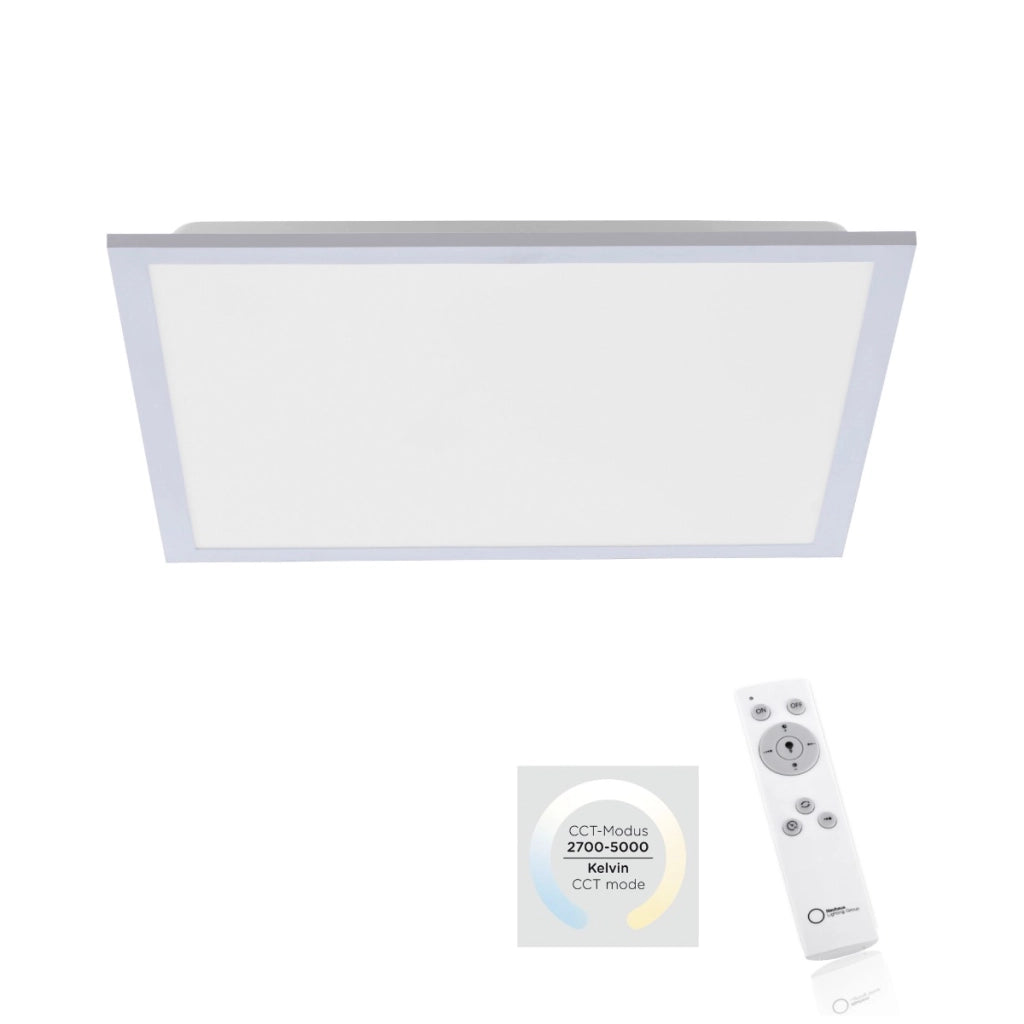 Plafoniera LED Paul Neuhaus Flat quadrata 45,5cm 22W cromo