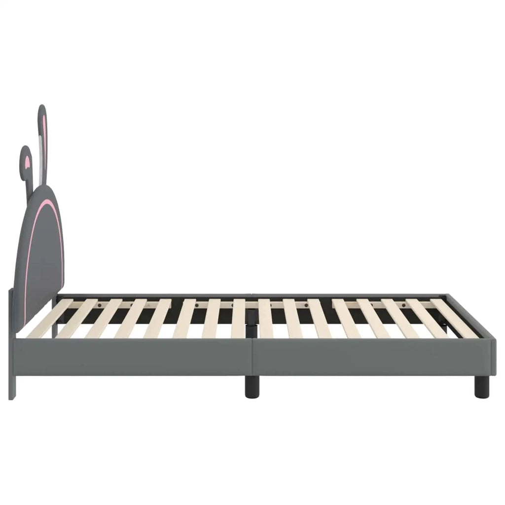 Struttura letto bambini con testata Grigio Chiaro 80 x 200 cm