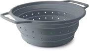 Afdriuppiano pieghevole, Ø20 cm, con maniglie, spazio risparmiato, multifunzionale, resistente al lavastoviglie, duraturo e leggero, in silicone, BPA-free