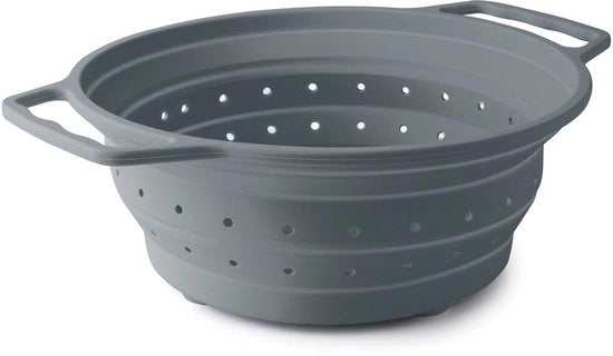 Afdriuppiano pieghevole, Ø20 cm, con maniglie, spazio risparmiato, multifunzionale, resistente al lavastoviglie, duraturo e leggero, in silicone, BPA-free
