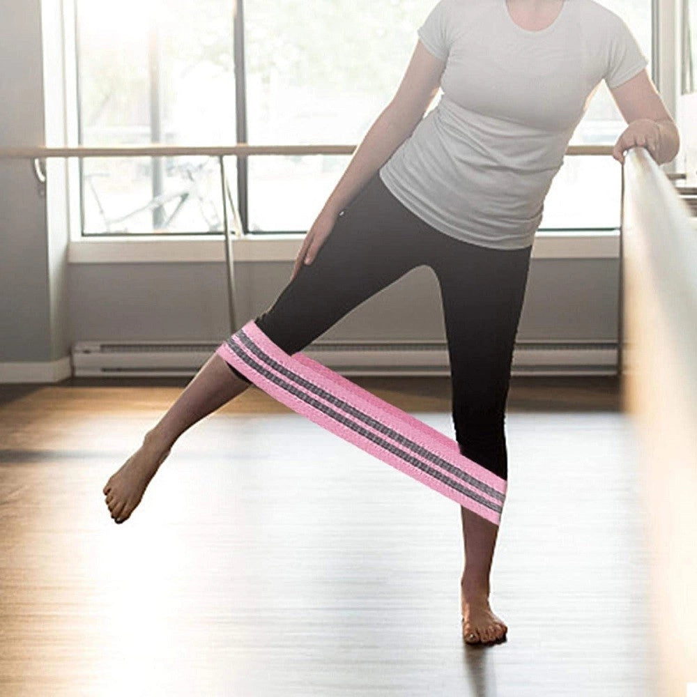 Trade Shop - Fascia Elastica Esercizi Bande Resistenza Allenamento Yoga Fitness Antiscivolo - Nero   M