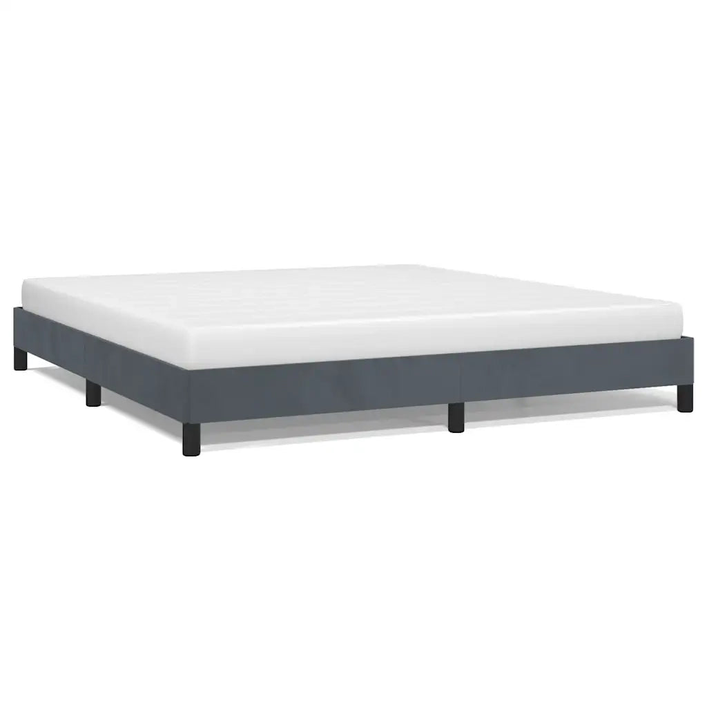 Struttura letto senza Materasso Grigio Scuro California King Velluto 347016